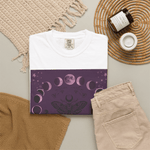 Moon Phase Moth T-shirt | Lunar Phases, Mystical Purple Design