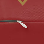 Red Heart Lumbar Pillow - Placed on a Modern Beige Sofa | Our Phoenix Rise