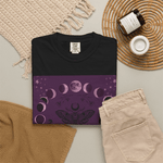 Moon Phase Moth T-shirt | Lunar Phases, Mystical Purple Design