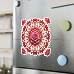 Rose Mandala Vinyl Decal — Kiss-Cut Floral Sticker for Laptops, Water Bottles & Windows