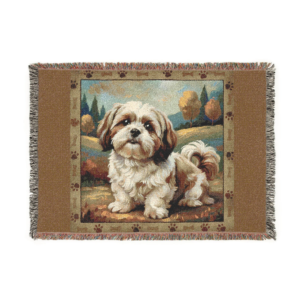 Shih Tzu Woven Blanket