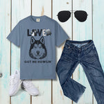 Husky Got Me Howlin' T-Shirt - White Variant Folded | Our Phoenix Rise