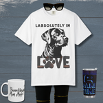 Black Lab T-shirt - Labsolutely In Love Comfort Tee - Iron Phoenix GHG