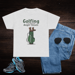 Golfing Is Just Hiking With Anger Issues Shirt - Natural Front View | Our Phoenix Rise