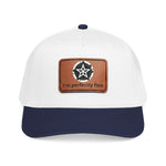 Baseball Cap — Leather Patch “I’m Perfectly Fine” Star Emblem