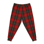Ugly Christmas Plaid Joggers - Red Tartan Back View without Drawstring | Our Phoenix Rise