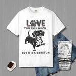 Funny Dachshund T-shirt Love This Much - White Front Detail | Our Phoenix Rise