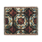 Stained Glass Mosaic Woven Blanket