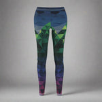 Vibrant Geometric Leggings for Active Women, Yoga Pants, Fitness Wear, Casual Style, Unique Athleisure Outfit, Gym Leggings - Iron Phoenix GHG