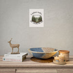 Humorous Camping Kitchen Poster - Lifestyle shot with light wood furniture | Our Phoenix Rise