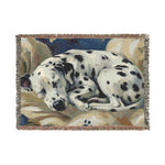 Dalmatian Dog Woven Blanket - Lifestyle View in Modern Home Setting | Our Phoenix Rise