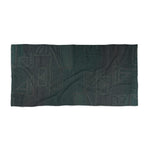 Dark Teal Geometric Beach Towel - Flat on White | Our Phoenix Rise