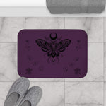 Mystic Moth Bath Mat — Moon & Roses Purple Bathroom Rug