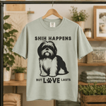 Funny Shih Tzu Pun Shirt - Bay Blue Color Detail | Our Phoenix Rise