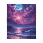 Purple Cloud Pattern Throw Blanket - Flat lay front view | Our Phoenix Rise