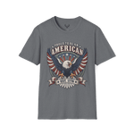 Proud to Be an American T-Shirt - Front View Graphite Heather | Our Phoenix Rise