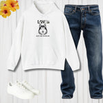 Funny Husky Dog Hoodie - Detailed Husky Face Illustration | Our Phoenix Rise