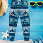 Dolphin Print Athletic Joggers - Side Pocket Detail | Our Phoenix Rise