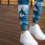 Dolphin Print Athletic Joggers - Folded Product View | Our Phoenix Rise