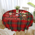 "Not Today Santa" Grumpy Elf Round Tablecloth | 60"