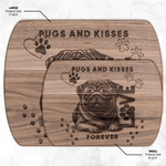 Pugs and Kisses Decorative Wood Board - Walnut Size Comparison Guide | Our Phoenix Rise