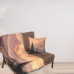 Rustic Mountain Throw Pillow - Simple Landscape Art for Sofa | Our Phoenix Rise