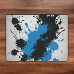 Blue Black Paint Splatter Area Rug - comfort and style for living spaces | Our Phoenix Rise