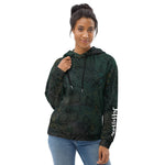 All Over Print Recycled Unisex Hoodie - Botanical Leaf Front View | Our Phoenix Rise