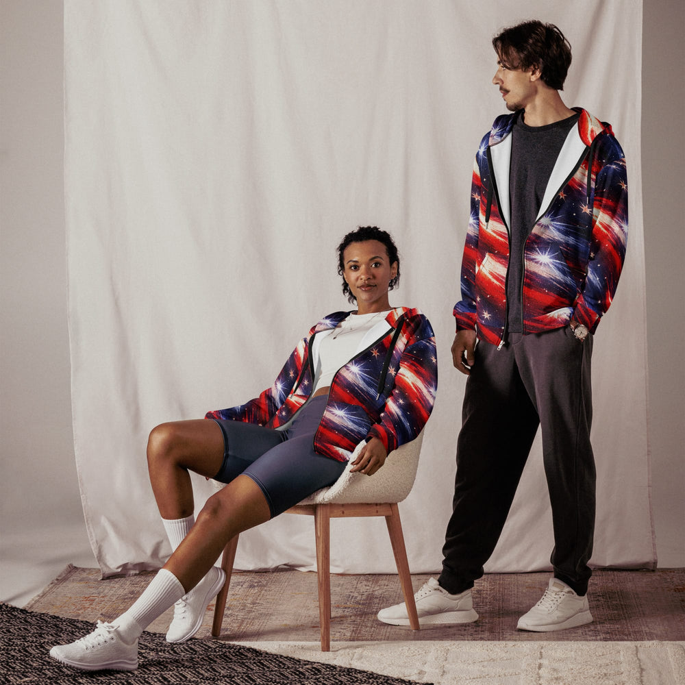 Americana Galaxy Unisex Zip Hoodie