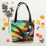 Dragon Magic Design Tote Bag - cotton bull denim handles | Our Phoenix Rise