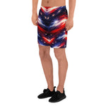 Stars and Stripes Athletic Shorts - Left side view of athletic shorts | Our Phoenix Rise