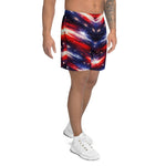 Stars and Stripes Athletic Shorts - Right side view of patriotic shorts | Our Phoenix Rise