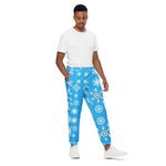 Black Snowflake Pattern Track Pants - Right Front View | Our Phoenix Rise