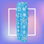 Womens Snowflake Pajama Pants - Blue with White Snowflake Pattern Side View | Our Phoenix Rise