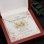 Infinity Heart Necklace for Grandmother - Yellow Gold Product Dimensions | Our Phoenix Rise