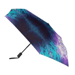 Purple Teal Automatic Umbrella - interior view showing 6-rib construction | Our Phoenix Rise