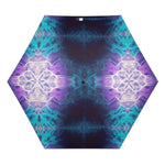 Purple Teal Automatic Umbrella - full studio shot of open umbrella on white | Our Phoenix Rise