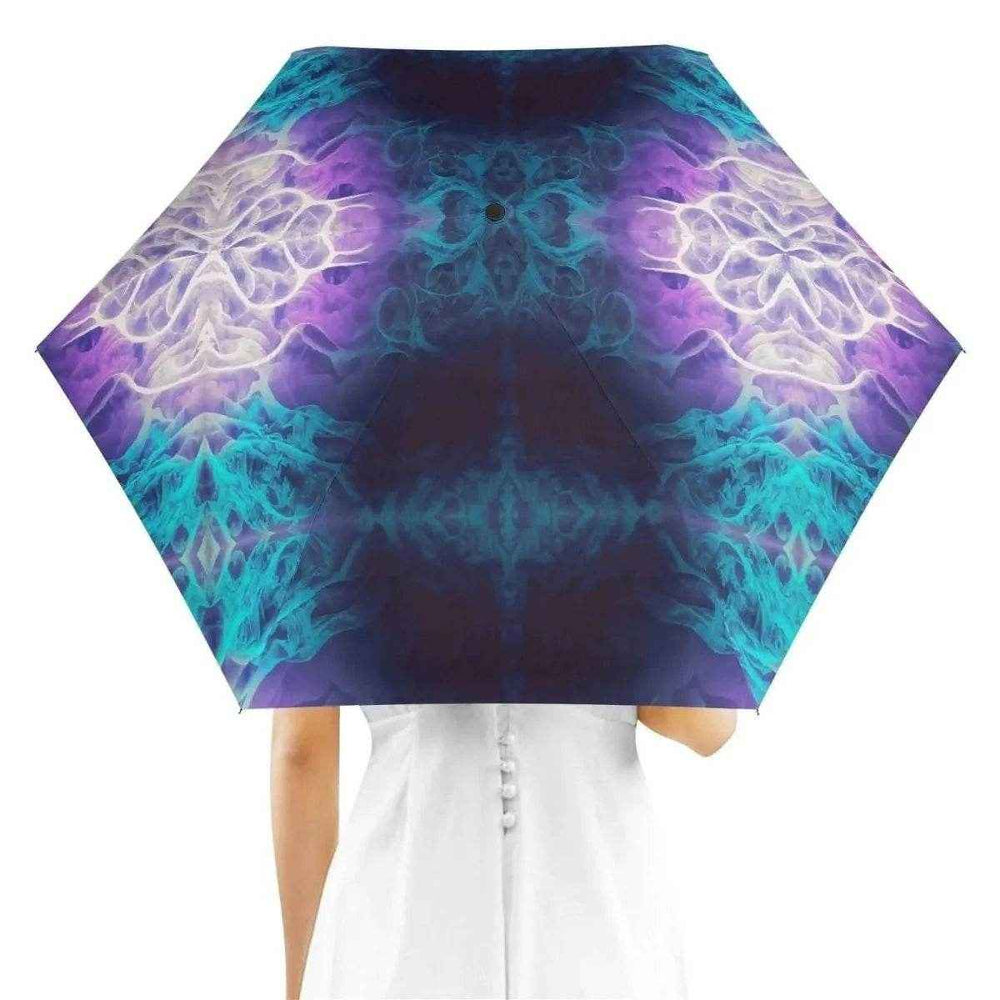 Purple Teal Automatic Umbrella