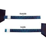 Purple Teal Automatic Umbrella - lifestyle shot, person shielded from sun | Our Phoenix Rise