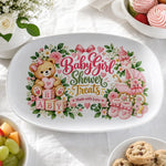 Baby Girl Shower Serving Platter - Lifestyle Party Setup 11 | Our Phoenix Rise