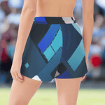 Blue Matrix Geometric Athletic Shorts Blue XS-4XL Detailed View 8 | Our Phoenix Rise