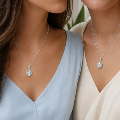 Sentimental Sister Necklace with Card - Second Lifestyle Mockup | Our Phoenix Rise