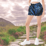 Crystal Shard Blue Athletic Shorts Detailed View 2 | Our Phoenix Rise