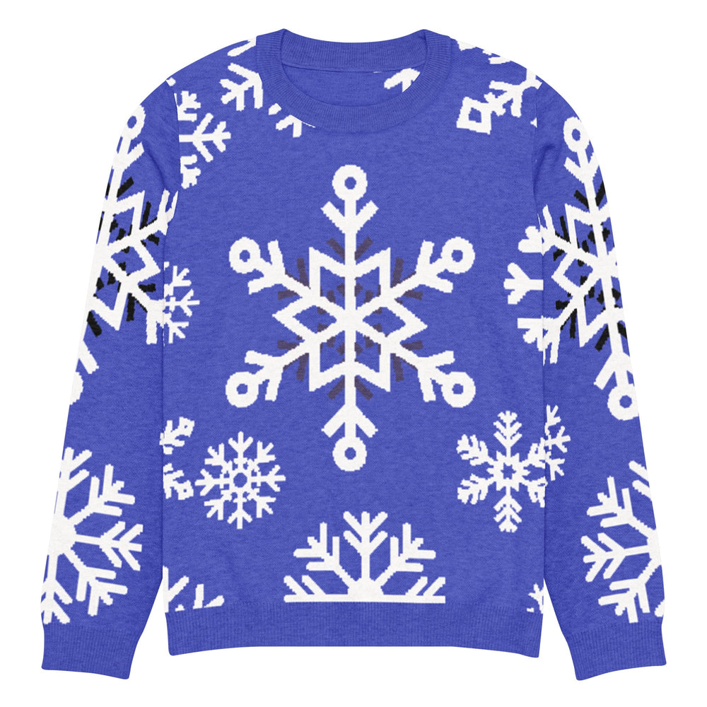 Blue Snowflake Crew Neck Sweater