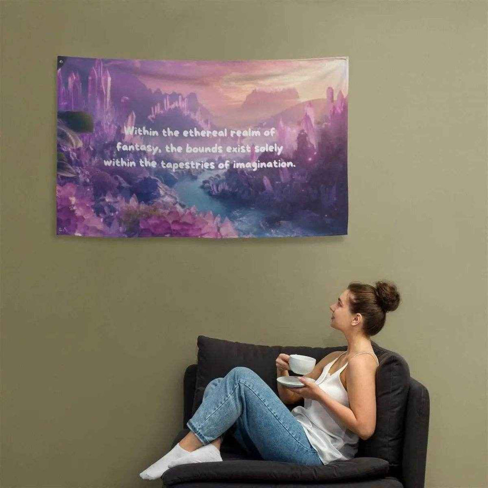 Fantasy Wall Tapestry – Ethereal Purple Landscape
