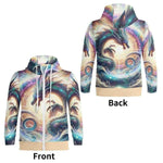 Cosmic Dragon Zip Hoodie - Bottom hem and fabric texture detail | Our Phoenix Rise