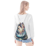 Cosmic Dragon Zip Hoodie - Back artwork detail, celestial elements | Our Phoenix Rise