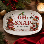 Gingerbread Christmas Serving Platter - Lifestyle Table Setting | Our Phoenix Rise