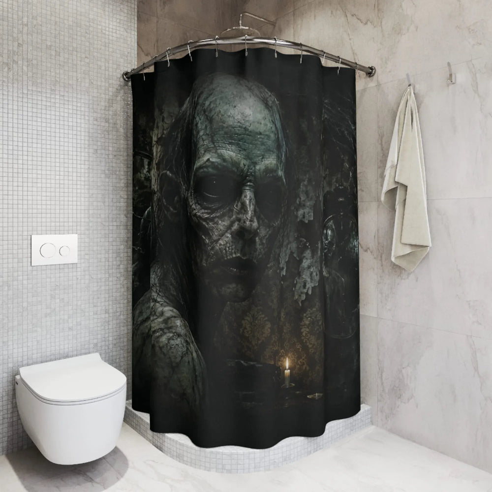 Creepy Skull Monster Shower Curtain