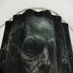 Creepy Skull Monster Shower Curtain close-up of dark gothic face - Detail 15 | Our Phoenix Rise